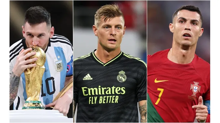 Lionel Messi, Toni Kroos, and Cristiano Ronaldo