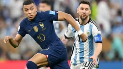 Kylian Mbappe (left) and Lionel Messi.