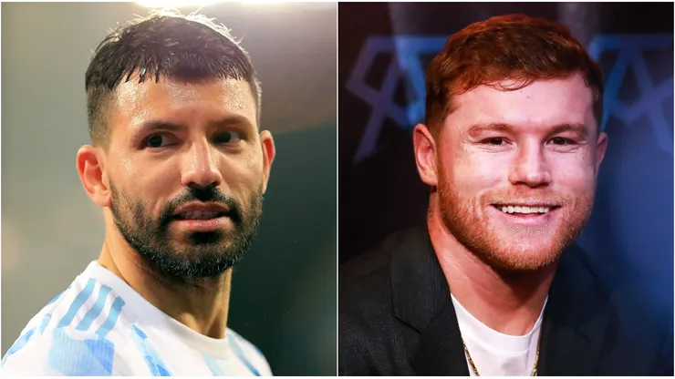 Sergio Aguero (left) and Saul Alvarez.
