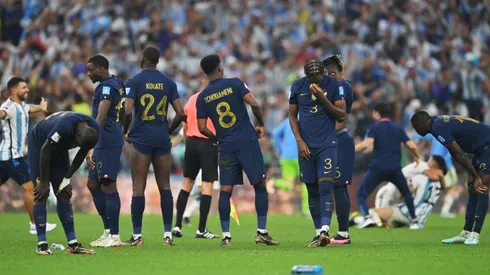 France players show dejection after their defeat through the penalty shootout in the FIFA World Cup Qatar 2022