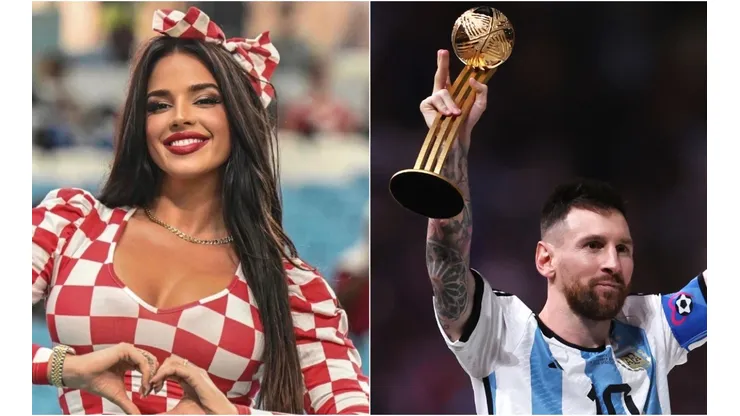 Ivana Knoll (left) and Lionel Messi
