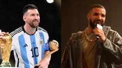Lionel Messi (left), Drake (right)