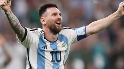 Messi after winning the 2022 FIFA World Cup in Qatar, his first big title with Argentina