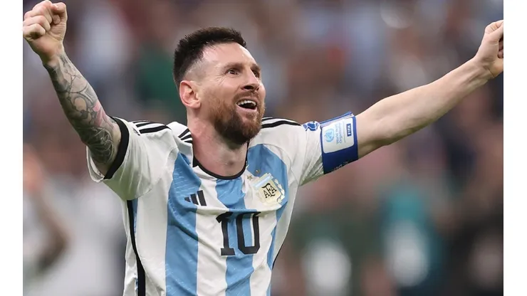 Messi after winning the 2022 FIFA World Cup in Qatar, his first big title with Argentina