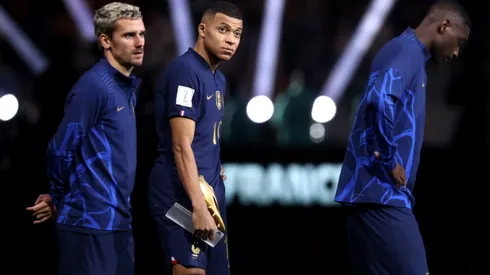 Antoine Griezmann and Kylian Mbappe of France