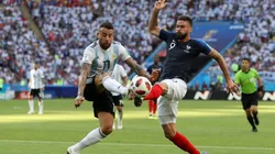 Nicolas Otamendi against Olivier Giroud.