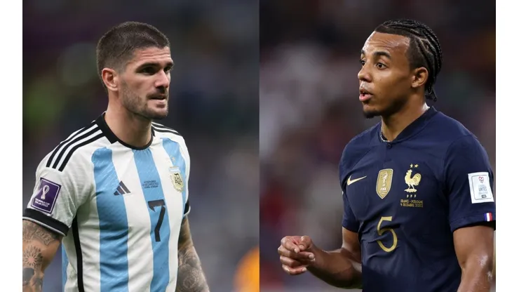 Rodrigo de Paul (left / Argentina), Jules Kounde (right / France) - Qatar 2022