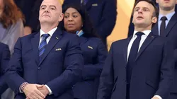 Gianni Infantino and Emmanuel Macron