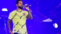 Maluma performs during the celebration party ahead of the FIFA World Cup 2022 Qatar Fan Festival.