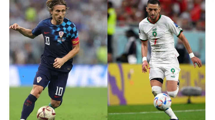 Luka Modric (left) and Hakim Ziyech (right)