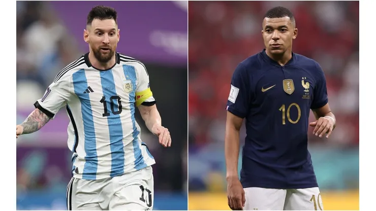 Lionel Messi (left) and Kylian Mbappe.