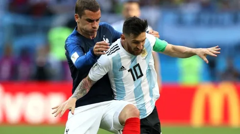 Antoine Griezmann (left) and Lionel Messi.