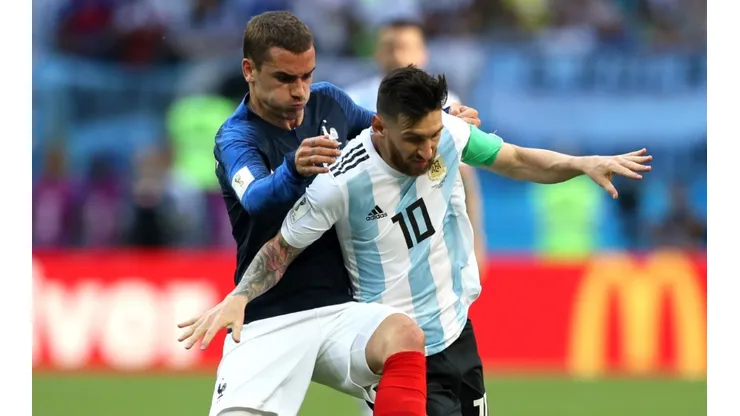 Antoine Griezmann (left) and Lionel Messi.