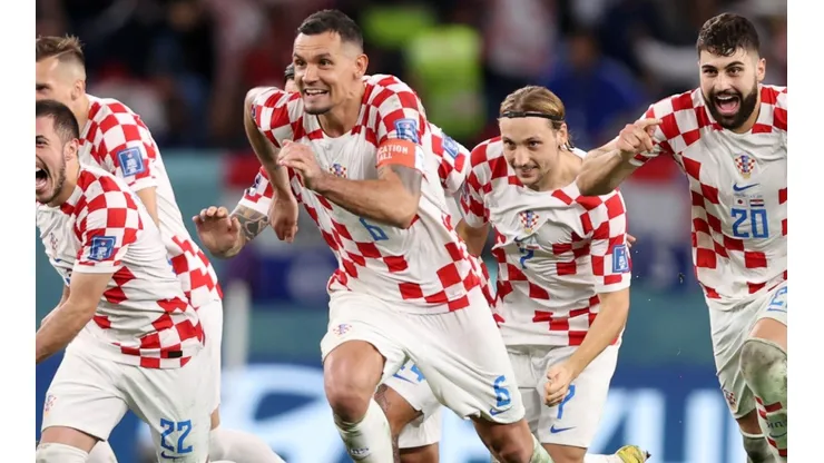 Croatia players celebrate