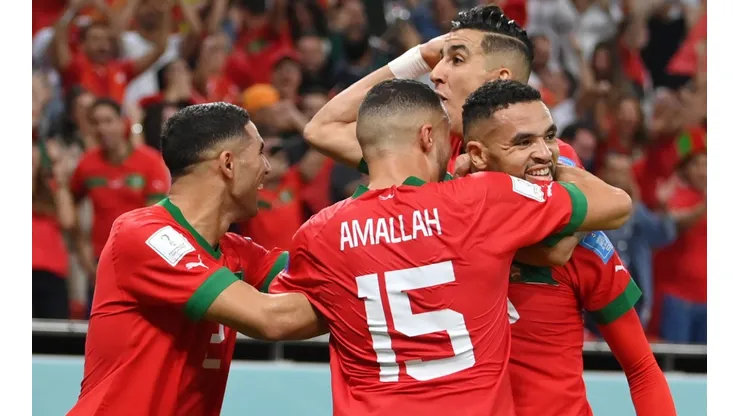 Morocco players celebrate