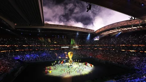 Fireworks explode during the opening ceremony prior to the FIFA World Cup Qatar 2022 Group A.