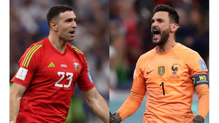 Emiliano Martinez (left / Argentina), Hugo Lloris (right / France) - Qatar 2022