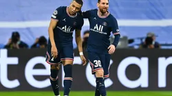 Lionel Messi and Kylian Mbappe with PSG