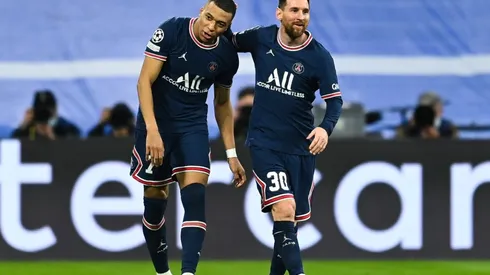 Lionel Messi and Kylian Mbappe with PSG