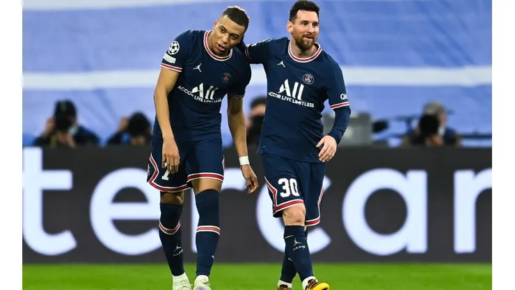 Lionel Messi and Kylian Mbappe with PSG