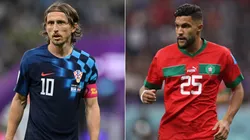Luka Modric of Croatia and Yahya Attiat-Allah of Morocco