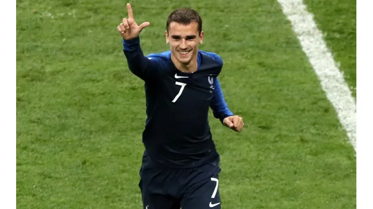 Antoine Griezmann scored for France vs Croatia in Russia 2018