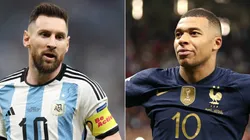 Lionel Messi of Argentina (left) and Kylian Mbappe of France.