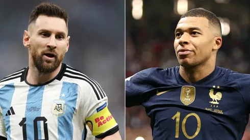 Lionel Messi of Argentina (left) and Kylian Mbappe of France.