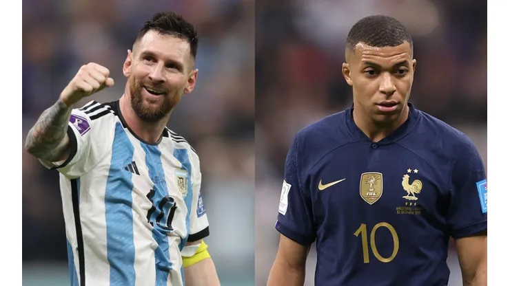Lionel Messi (left / Argentina), Kylian Mbappe (right / France) - Qatar 2022