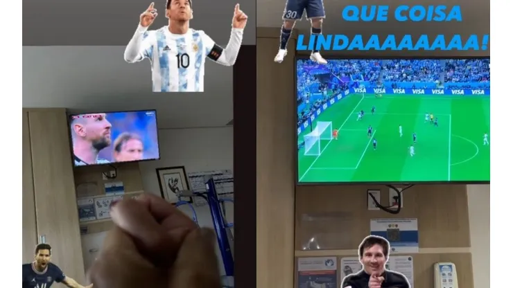 Pelé showed support to Lionel Messi from the hospital