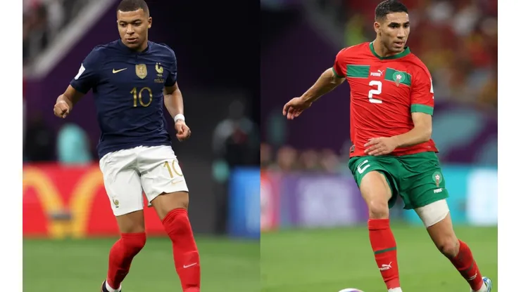Kylian Mbappe and Achraf Hakimi