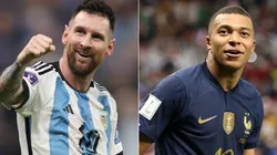 Lionel Messi (left) and Kylian Mbappe.