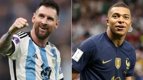 Lionel Messi (left) and Kylian Mbappe.