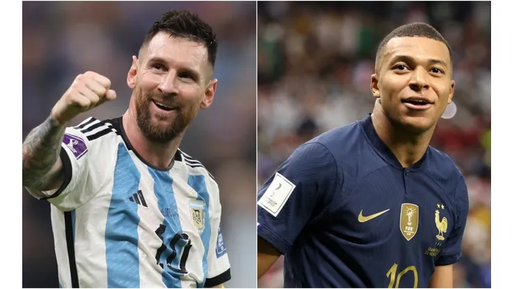 Lionel Messi (left) and Kylian Mbappe.