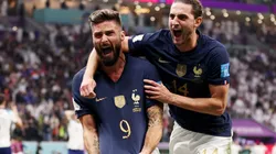 Olivier Giroud and Adrien Rabiot of France