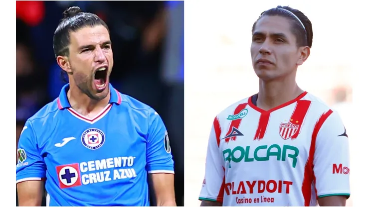 Ignacio Rivero of Cruz Azul and Dieter Villalpando of Necaxa