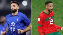 Olivier Giroud of France and oussef En-Nesyri of Morocco