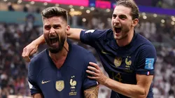 Olivier Giroud (left), Adrien Rabiot (right) - France's national team - Qatar 2022