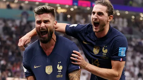 Olivier Giroud (left), Adrien Rabiot (right) - France's national team - Qatar 2022