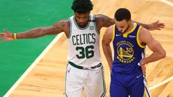 Marcus Smart and Stephen Curry