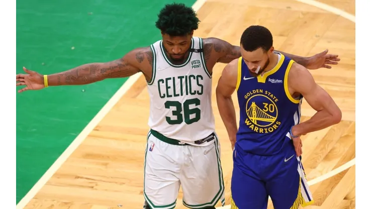 Marcus Smart and Stephen Curry