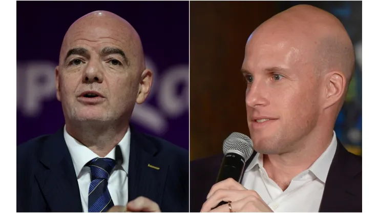 Gianni Infantino and Grant Wahl