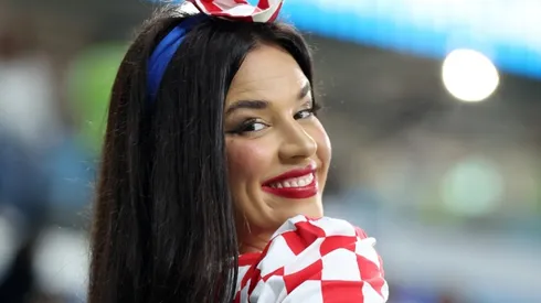 Ivana Knoll, former Miss Croatia, poses for a photo prior to the FIFA World Cup Qatar 2022.