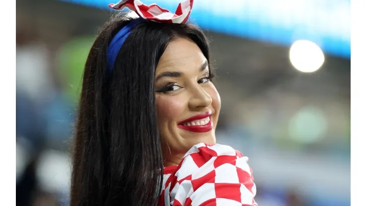 Ivana Knoll, former Miss Croatia, poses for a photo prior to the FIFA World Cup Qatar 2022.