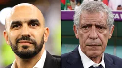 Walid Regragui of Morocco and Fernando Santos of Portugal