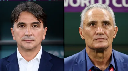 Zlatko Dalic of Croatia and Tite of Brazil
