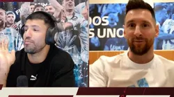 Sergio Aguero and Lionel Messi in Kun's Twitch channel
