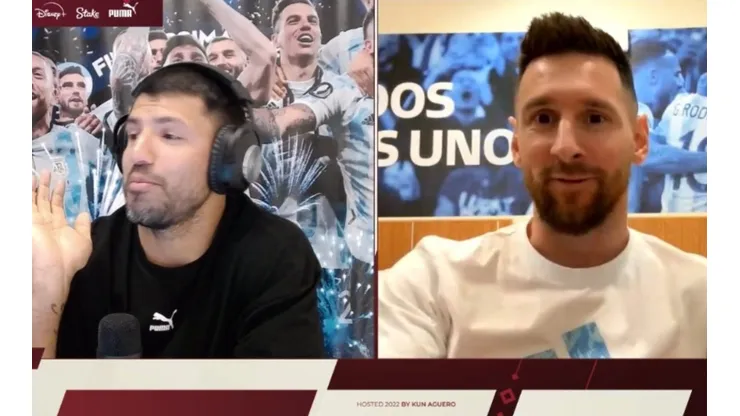 Sergio Aguero and Lionel Messi in Kun's Twitch channel