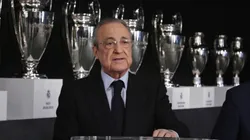 Florentino Perez, President of Real Madrid excepts the Laureus Sport for Good Society Award on behalf of the Real Madrid Foundation during the Laureus World Sports Awards 2022 Virtual Award Ceremony.