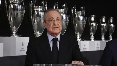 Florentino Perez, President of Real Madrid excepts the Laureus Sport for Good Society Award on behalf of the Real Madrid Foundation during the Laureus World Sports Awards 2022 Virtual Award Ceremony.